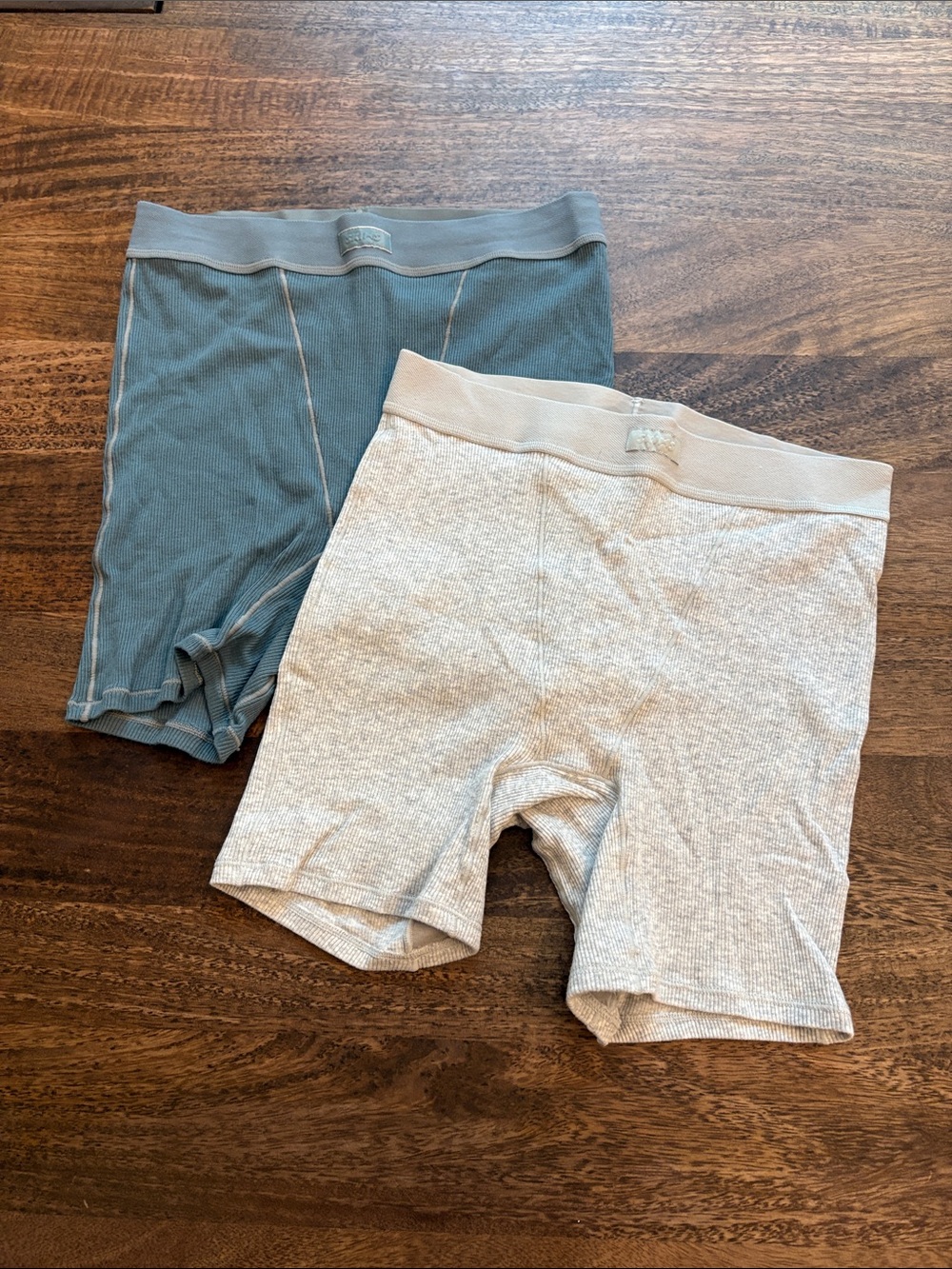 SKIMS Women’s Boxers - Gray and Blue